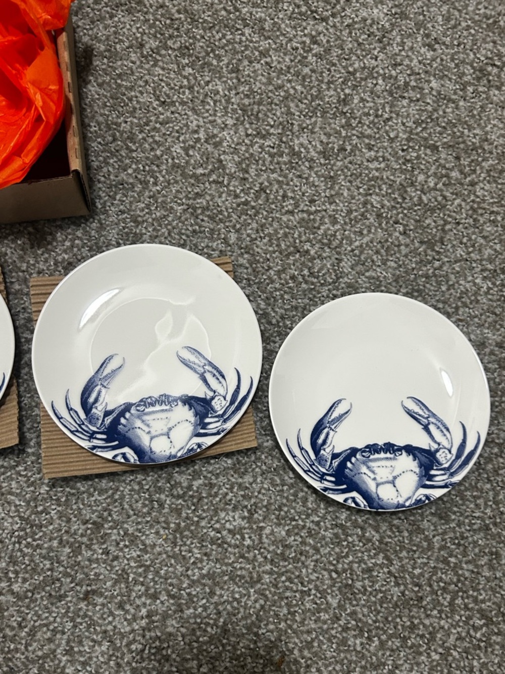 Caskata Artisina Blue Crab Mini Plates - Picture 3 of 5